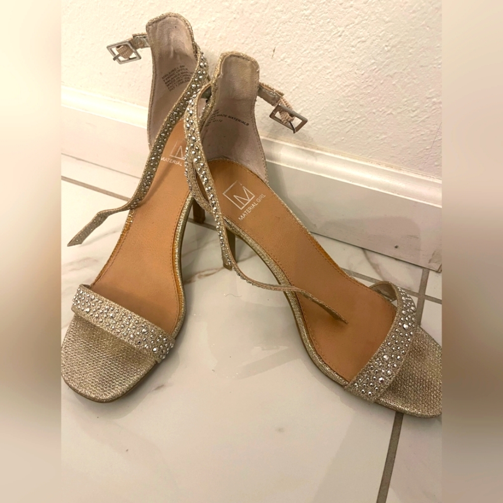 Beautiful Material Girl Size 8 RhineStone Heels